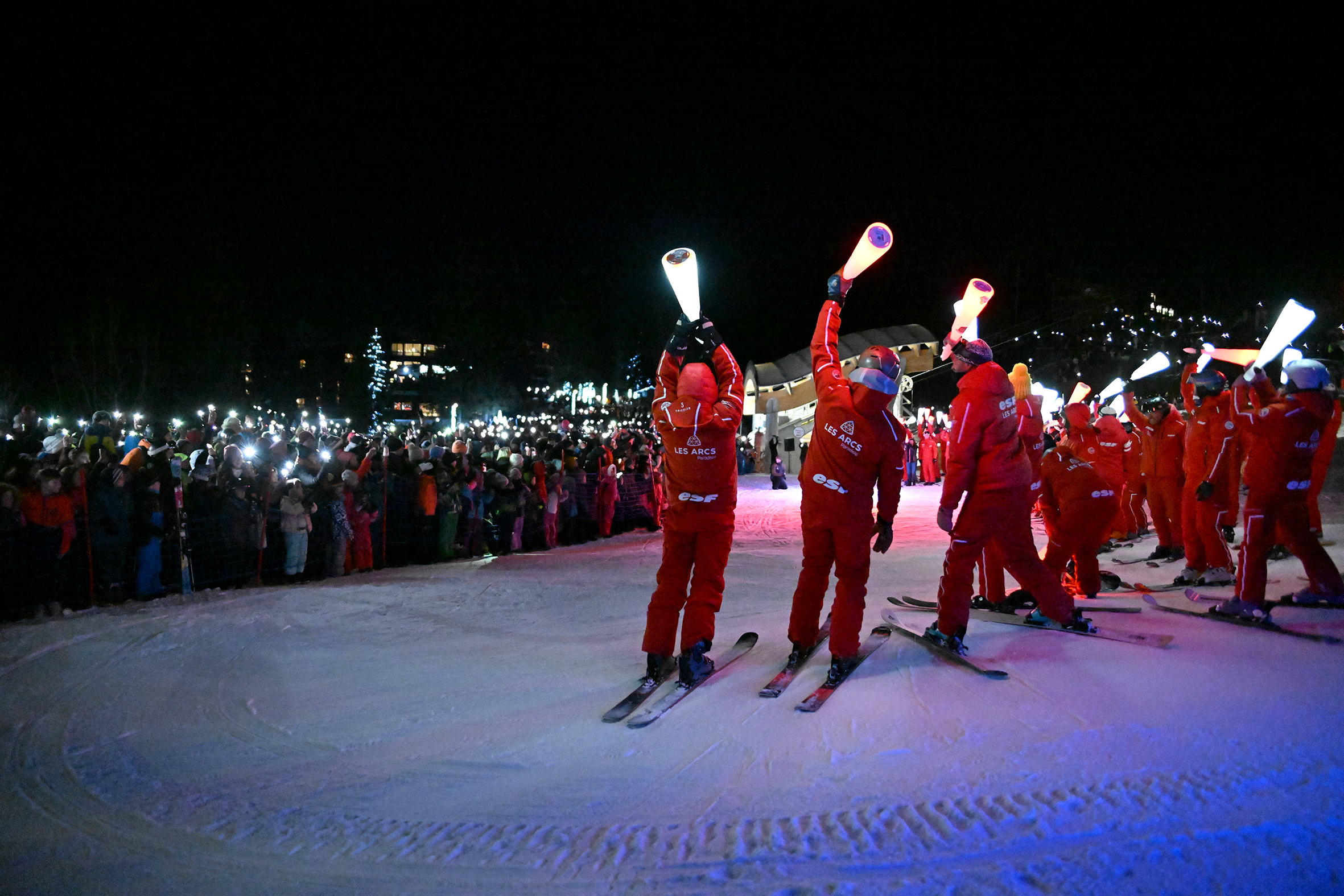 Descente aux flambeaux à Arc 1800 Descente aux flambeaux à Arc 1800